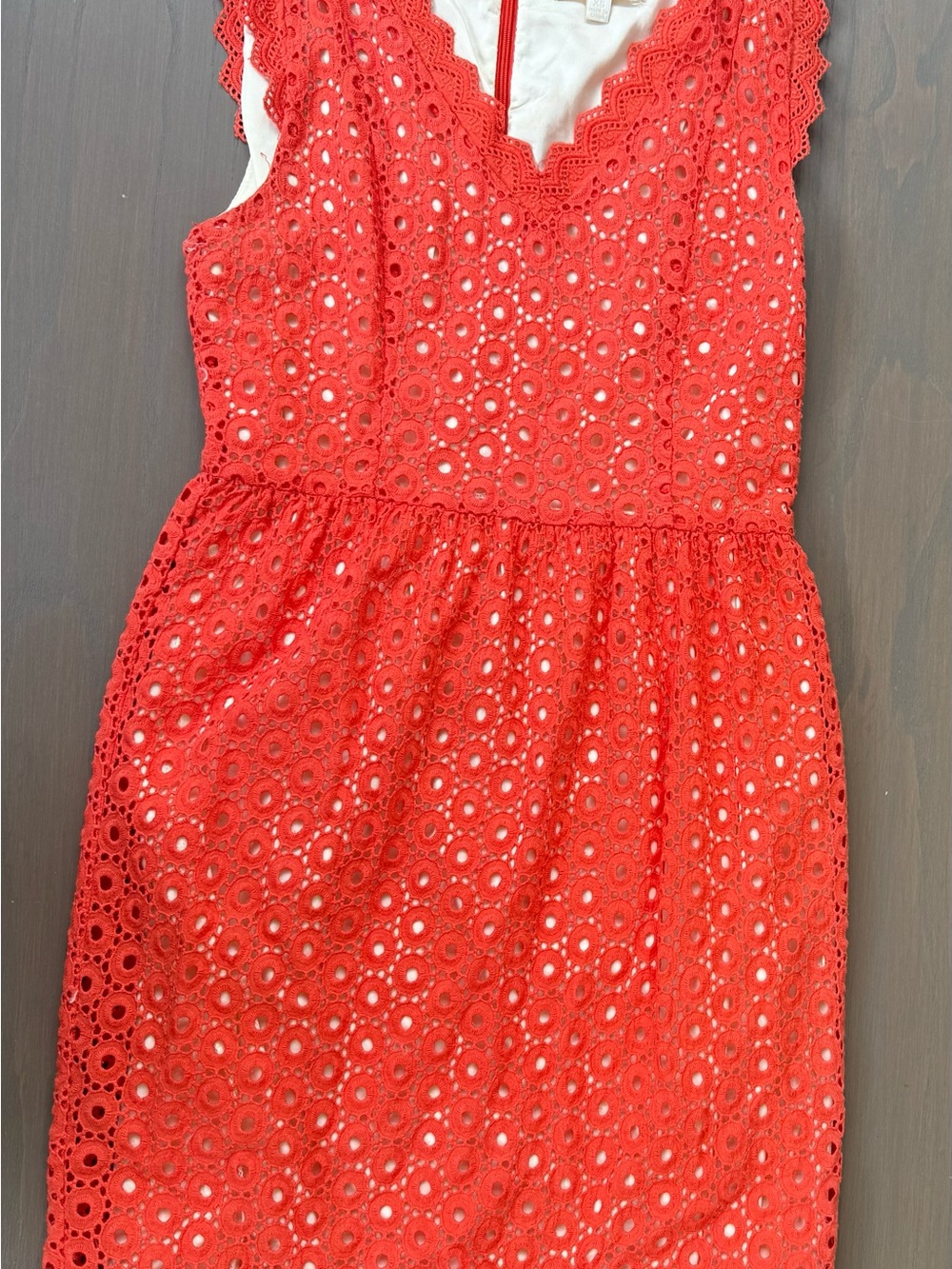 MM Couture Red Eyelet Lace Mini Dress
